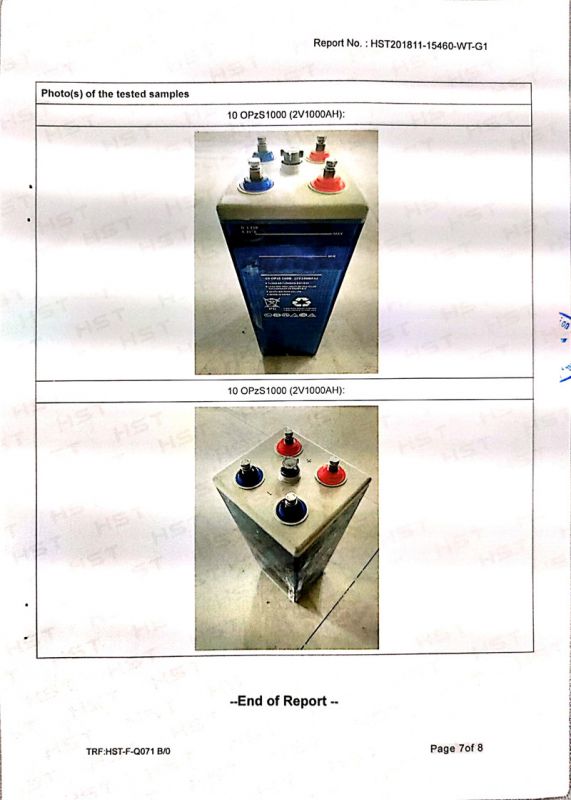 Lead acid test report